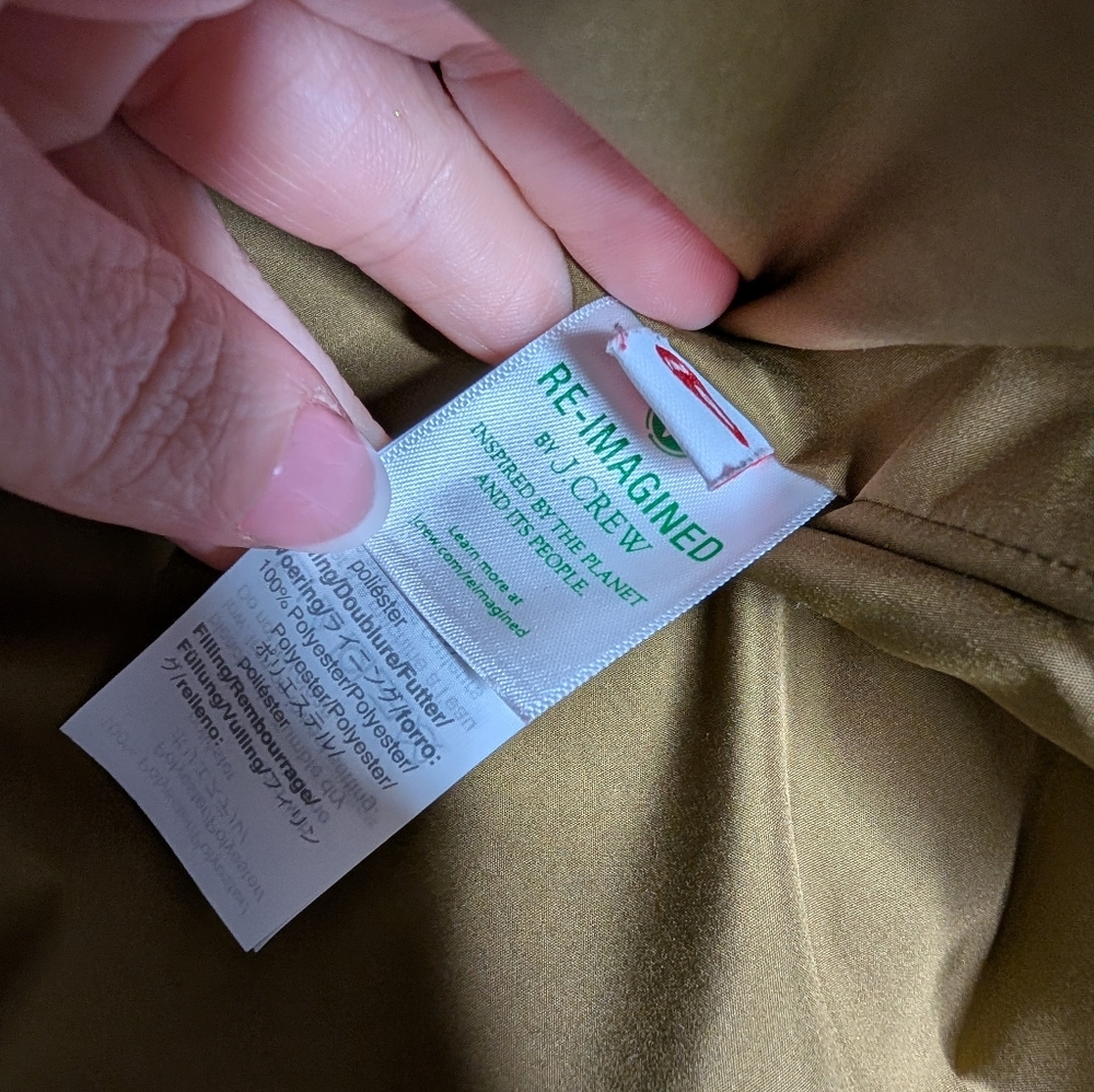 J. Crew Signature Puffer Vest Recycled Primaloft Brown XS - Picture 7 of 11